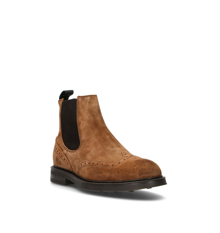 FRAU Beatles uomo cognac in suede