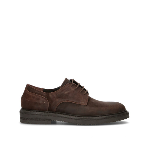 FRAU Stringata uomo marrone in suede