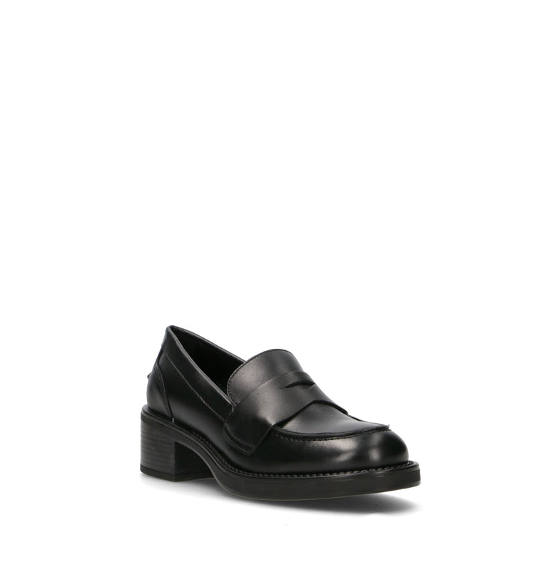 FRAU Mocassino donna nera in pelle