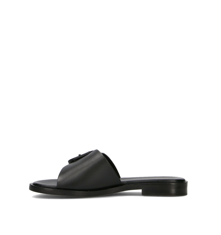 FRAU Ciabatta donna nera in pelle