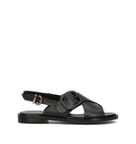 FRAU Sandalo donna nero in pelle