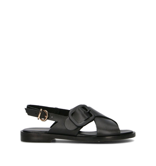 FRAU Sandalo donna nero in pelle