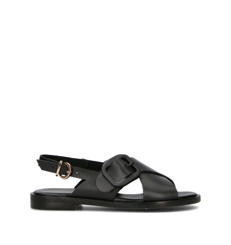 FRAU Sandalo donna nero in pelle