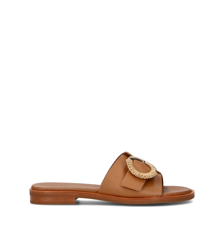FRAU Ciabatta donna cuoio in pelle