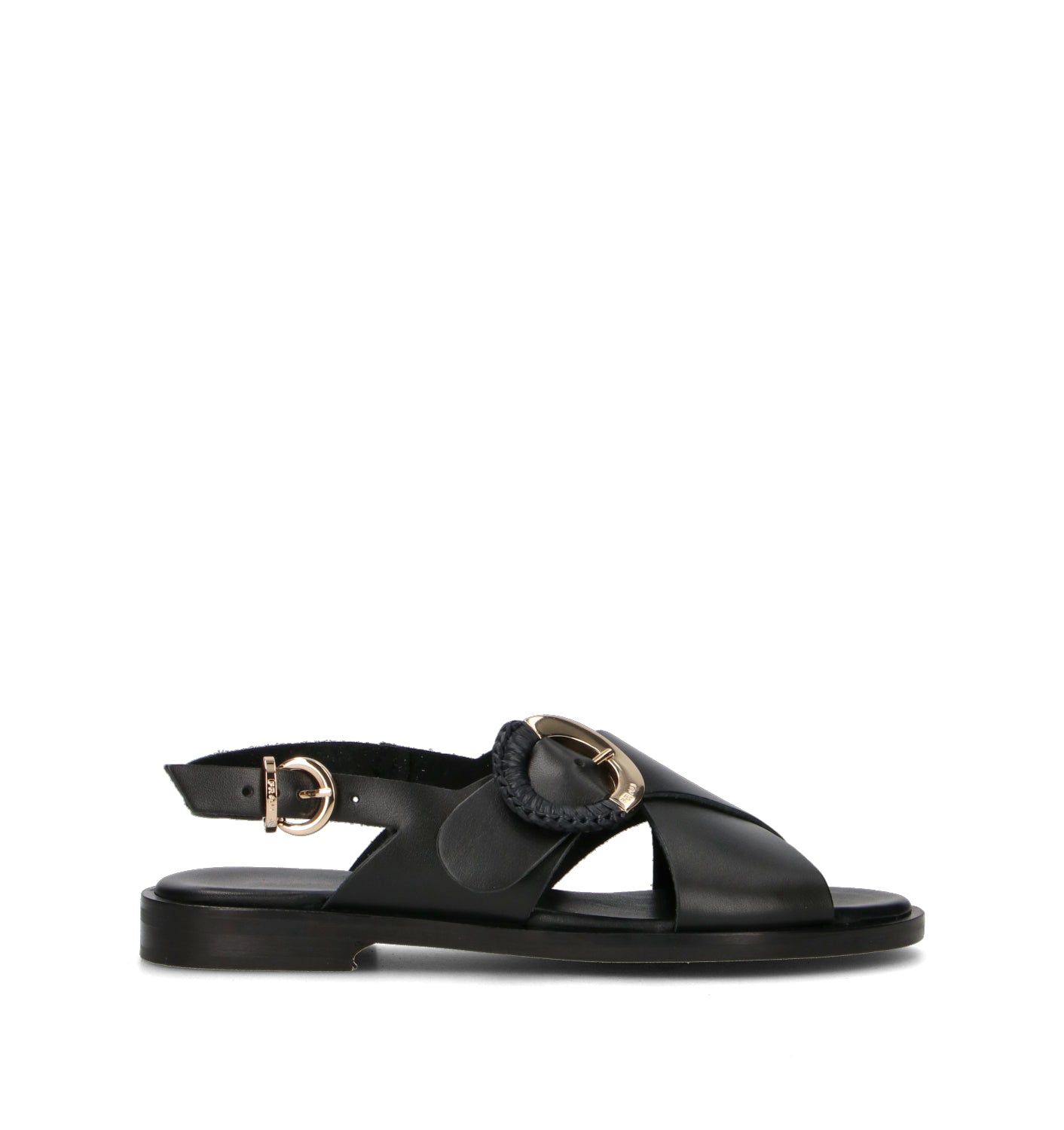 FRAU Sandalo donna nero in pelle