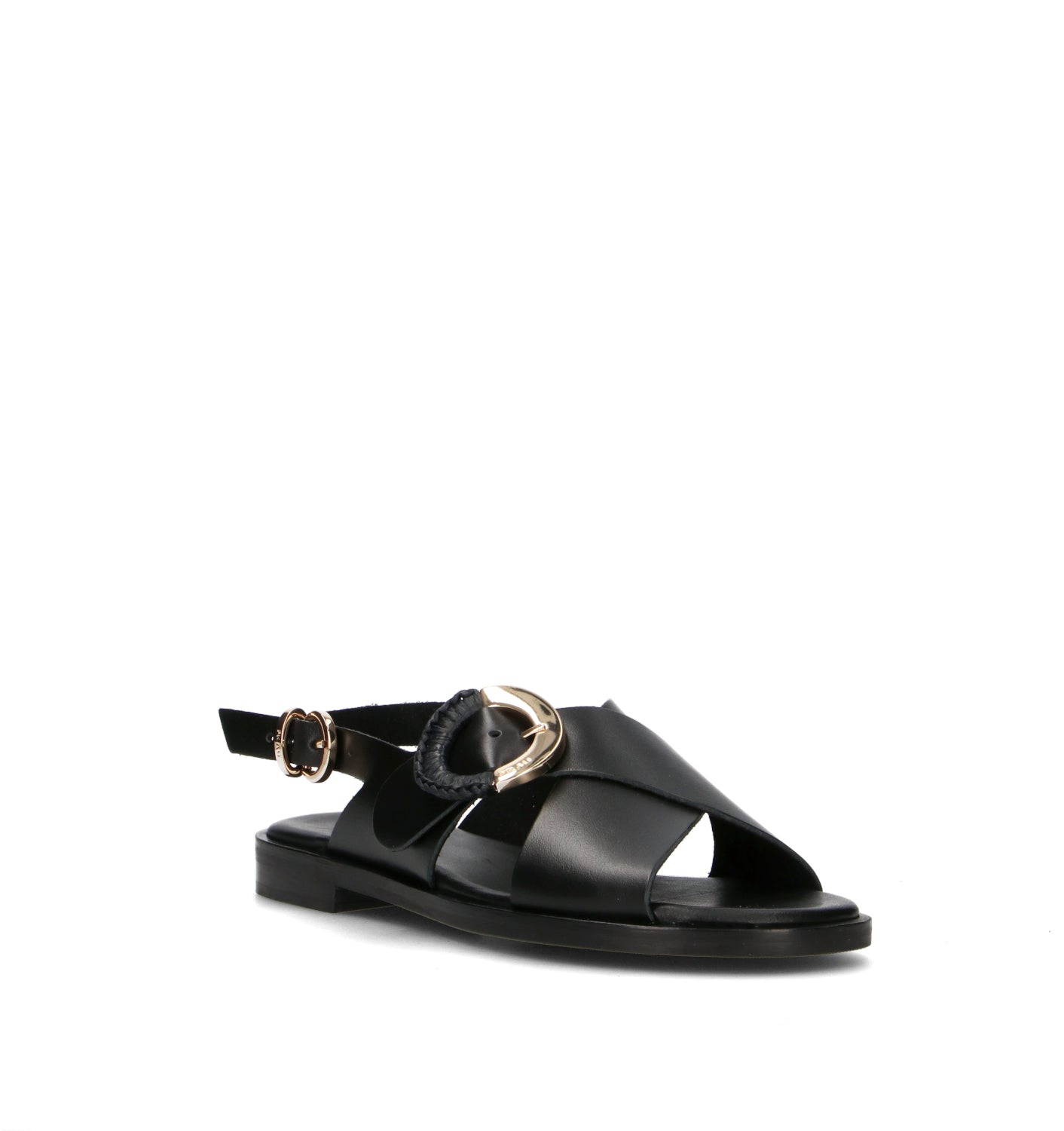 FRAU Sandalo donna nero in pelle