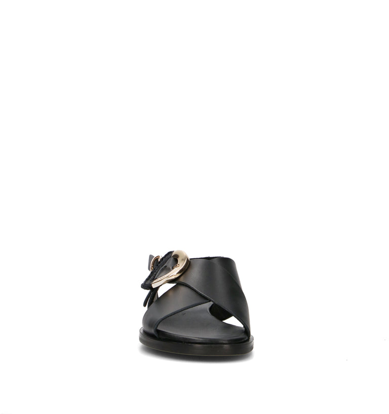 FRAU Sandalo donna nero in pelle