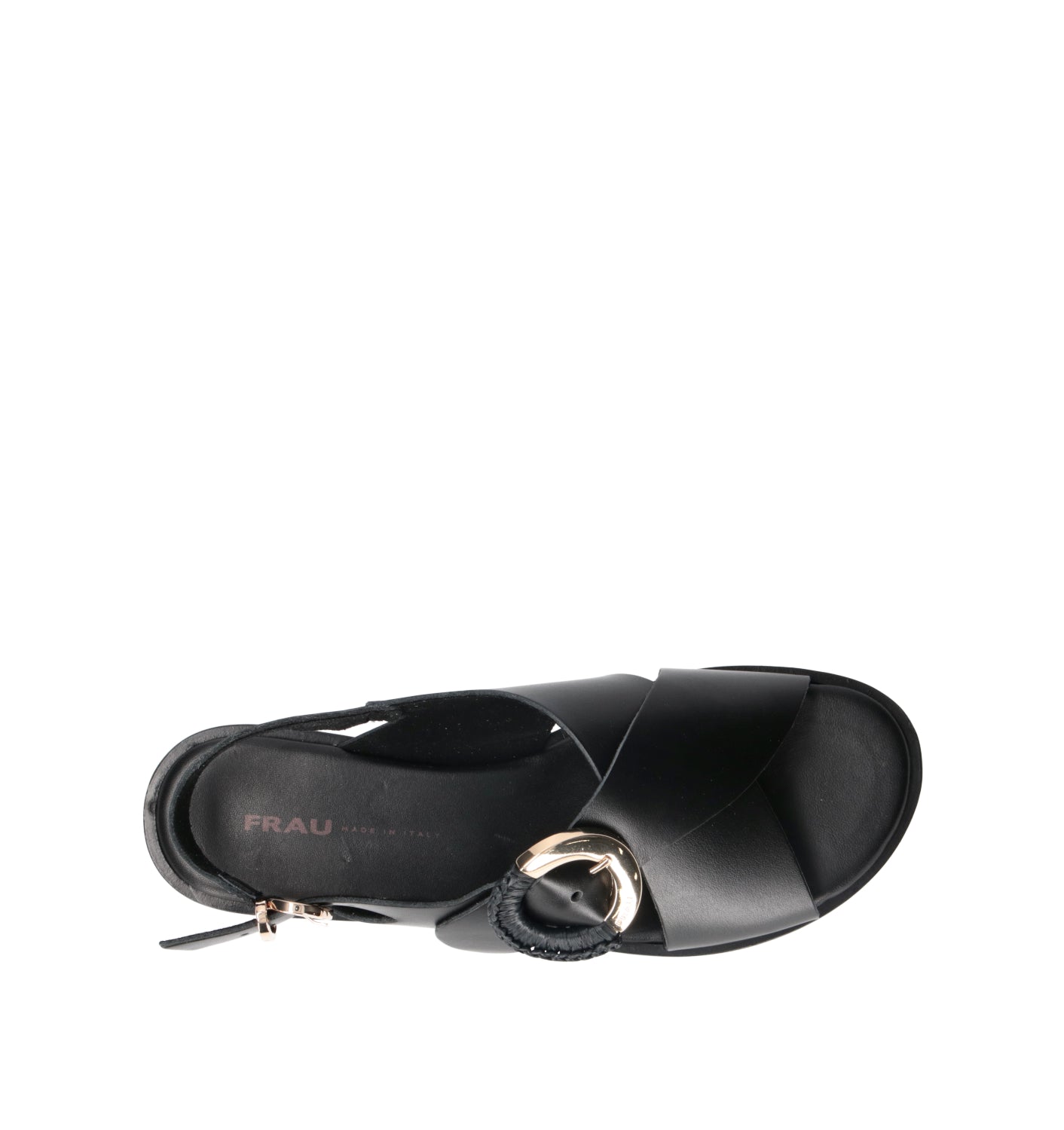 FRAU Sandalo donna nero in pelle