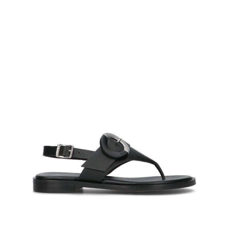 FRAU Sandalo donna nero in pelle