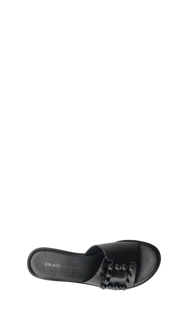 FRAU Ciabatta donna nera in pelle