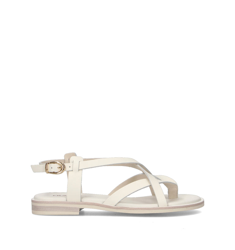 FRAU Sandalo donna bianco in pelle