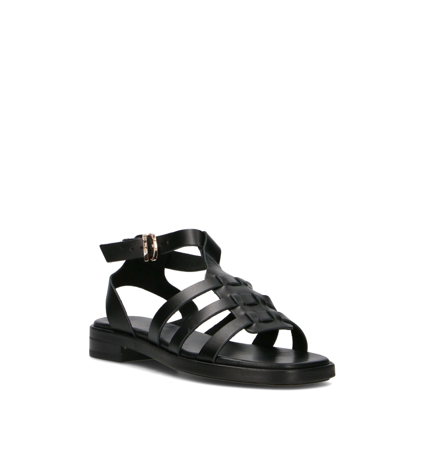 FRAU Sandalo donna nero in pelle