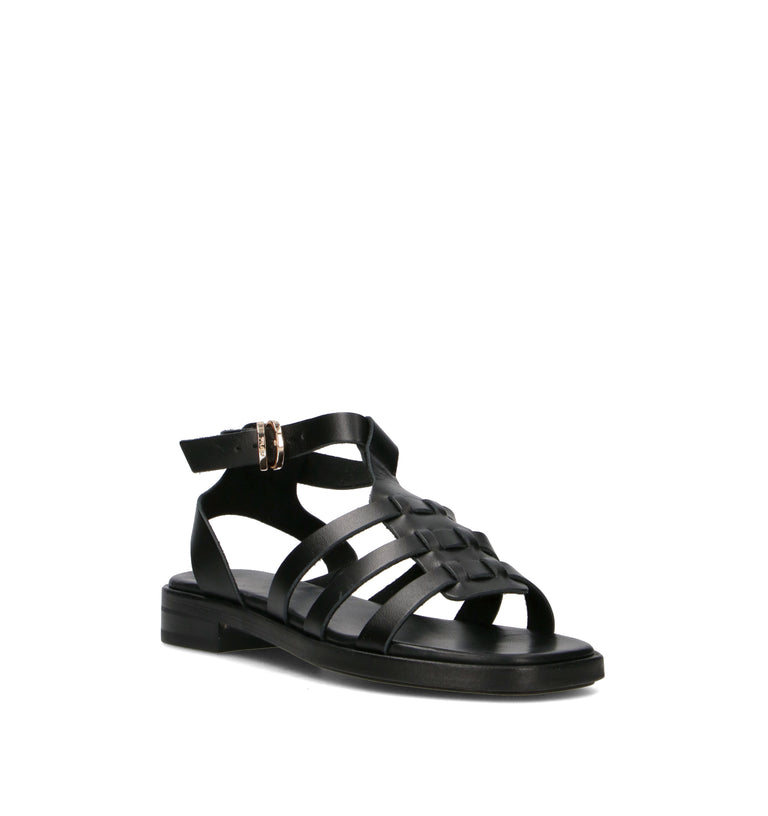 FRAU Sandalo donna nero in pelle