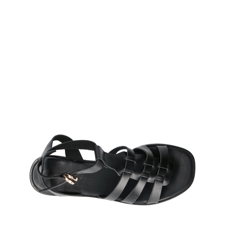 FRAU Sandalo donna nero in pelle