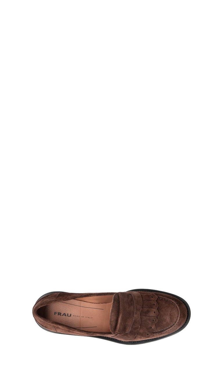 FRAU Mocassino donna marrone in suede