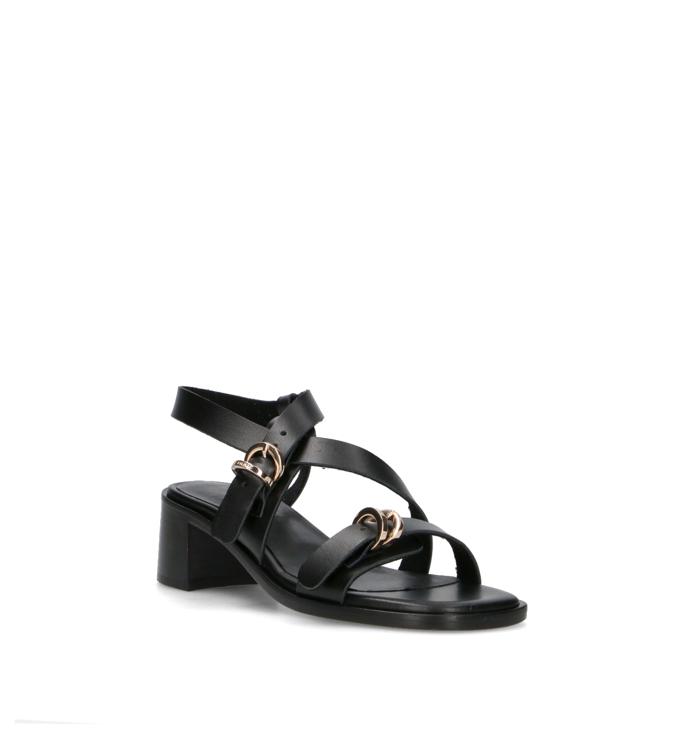 FRAU Sandalo donna nero in pelle