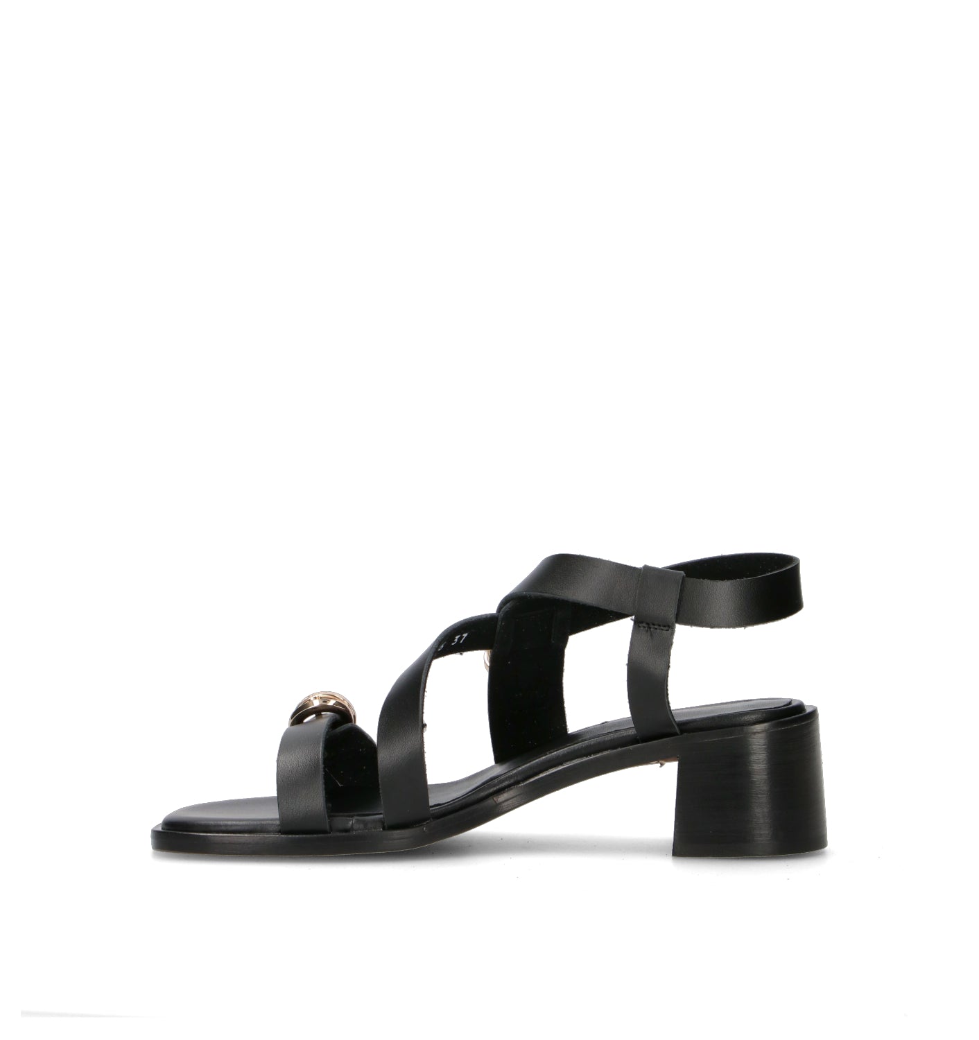 FRAU Sandalo donna nero in pelle