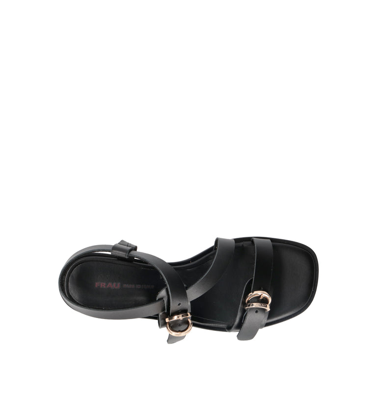 FRAU Sandalo donna nero in pelle