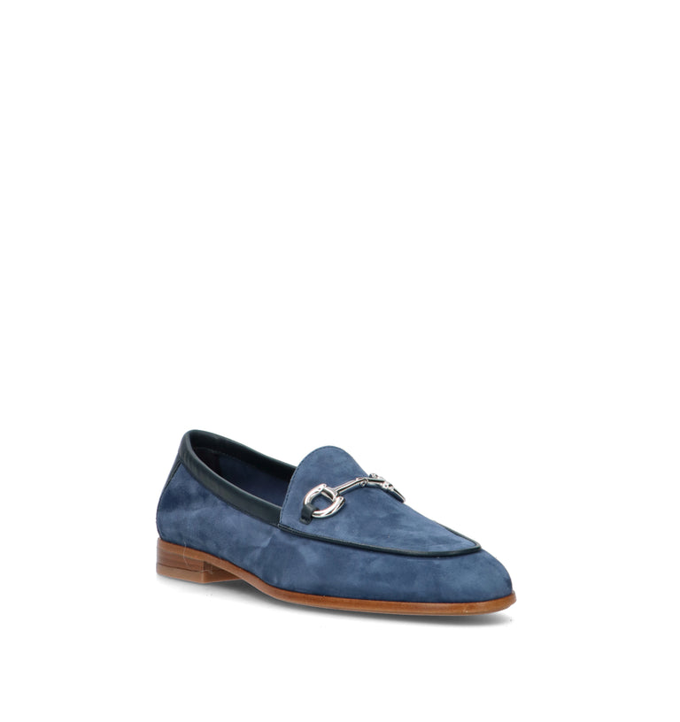 FRAU Mocassino donna blu in suede