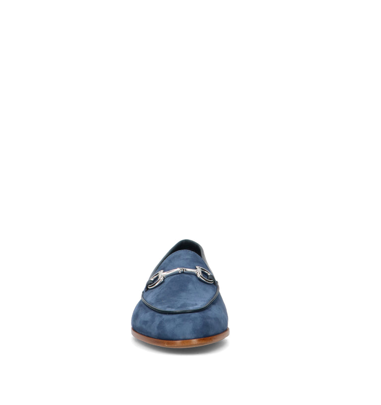 FRAU Mocassino donna blu in suede