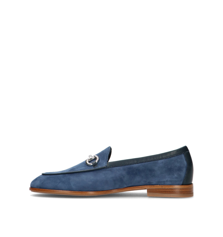 FRAU Mocassino donna blu in suede