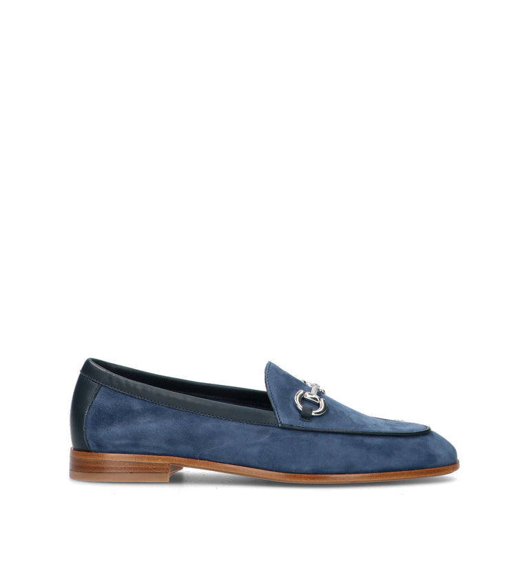 FRAU Mocassino donna blu in suede