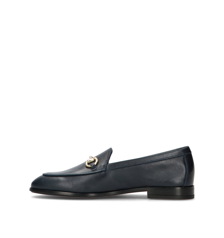 FRAU Mocassino donna blu in pelle