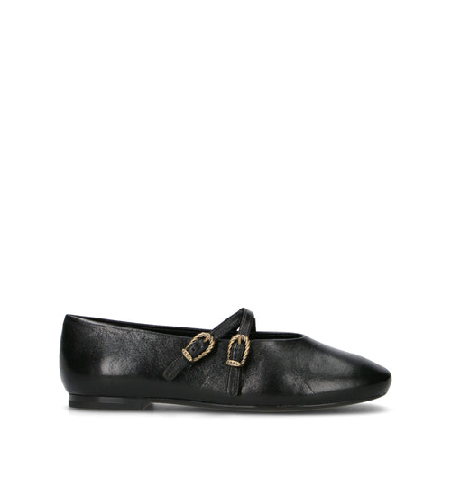 FRAU Ballerina donna nera in pelle