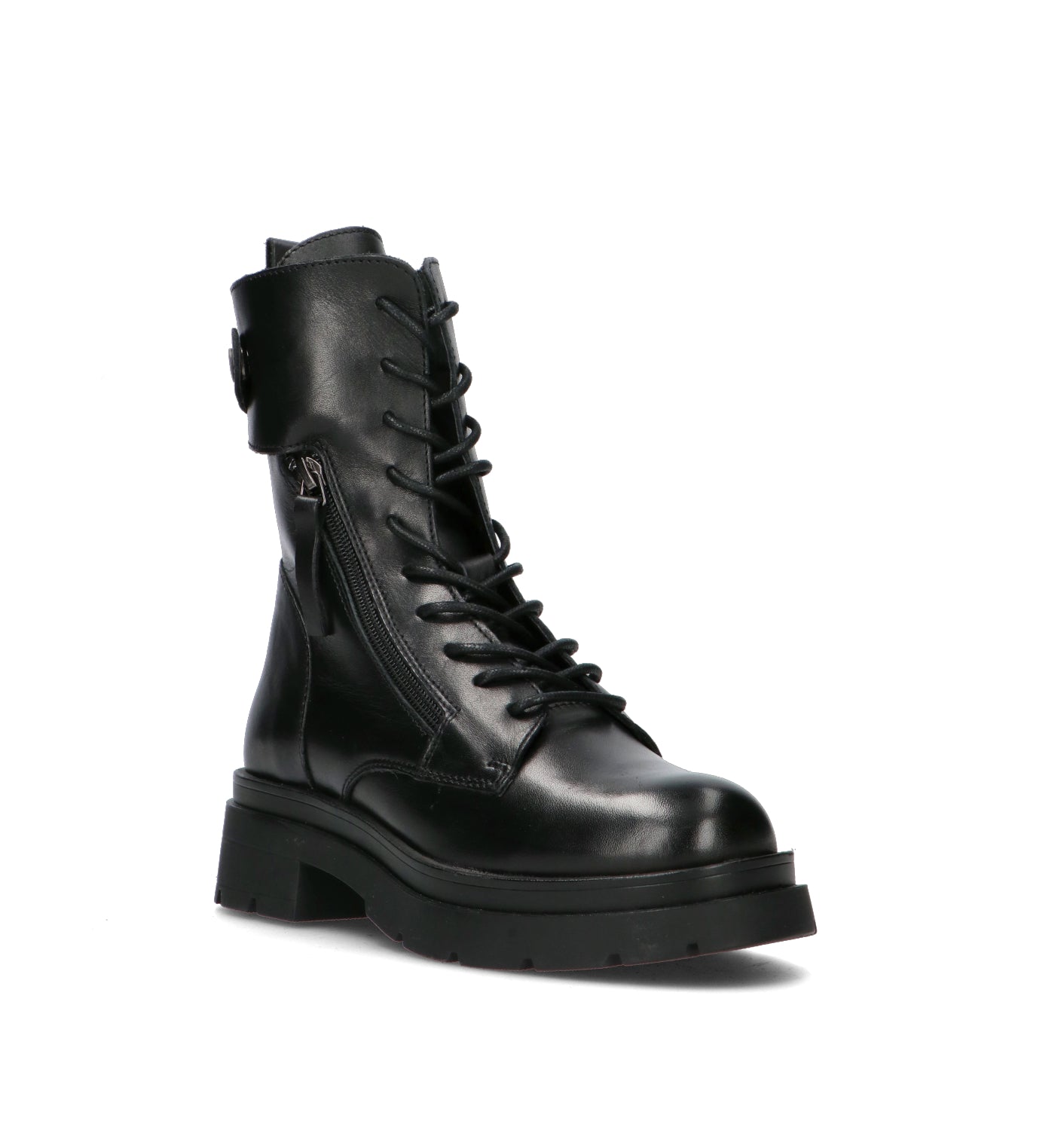 FRICKY Anfibio donna nero in pelle