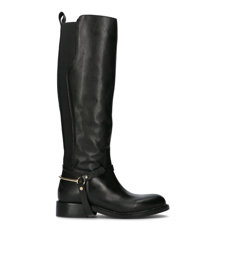 FRICKY Stivale donna nero in pelle