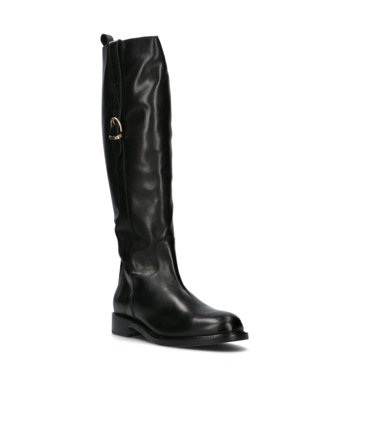 FRICKY Stivale donna nero in pelle