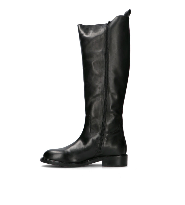 FRICKY Stivale donna nero in pelle