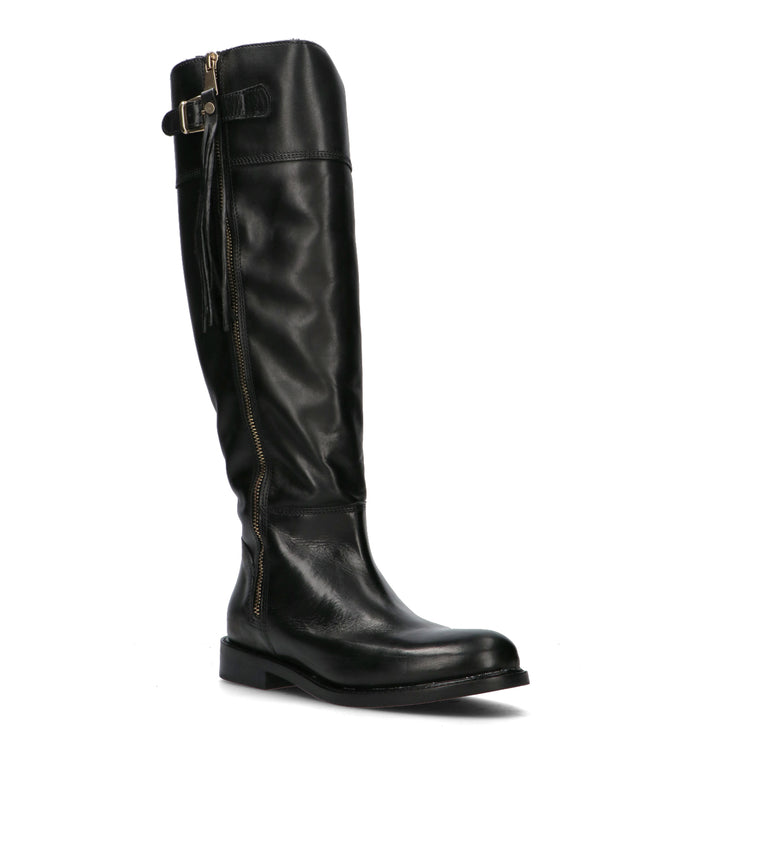 FRICKY Stivale donna nero in pelle