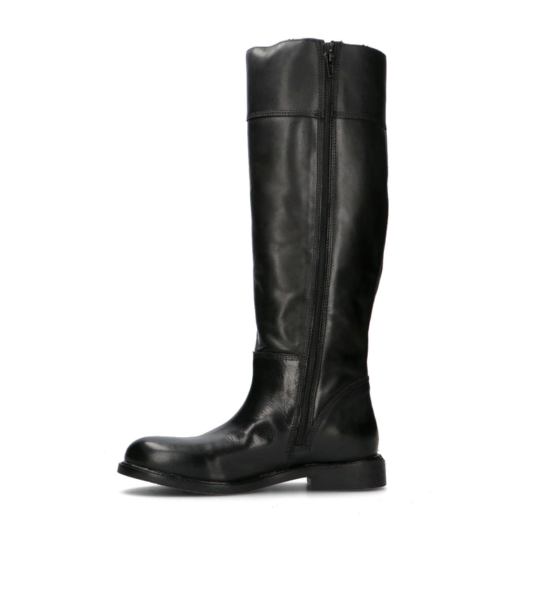 FRICKY Stivale donna nero in pelle