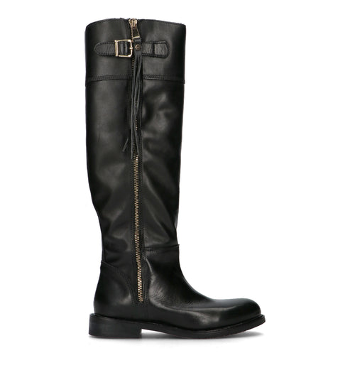 FRICKY Stivale donna nero in pelle