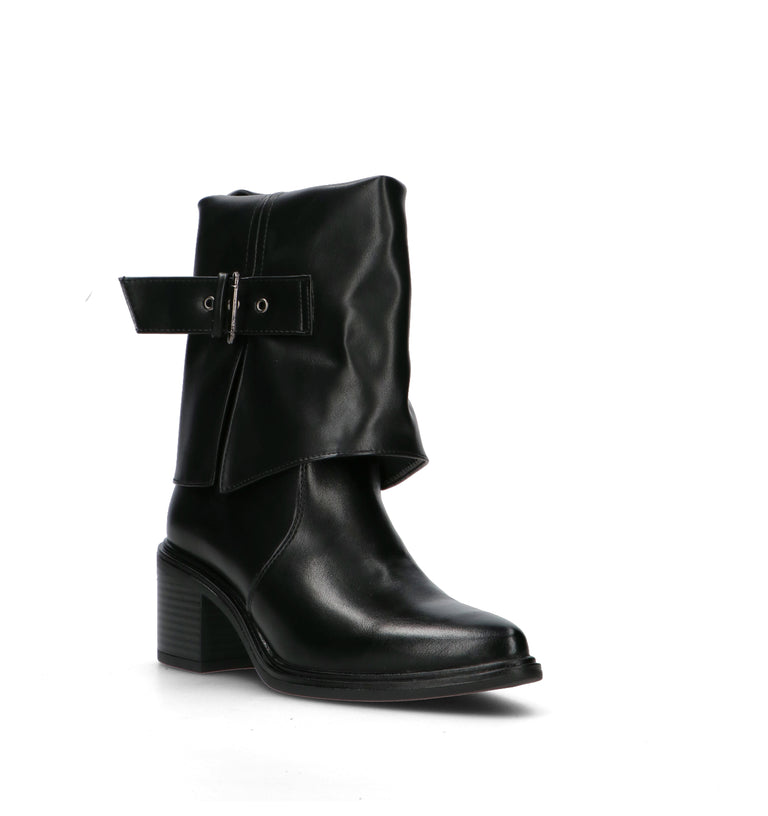 FRICKY Tronchetto donna nero in pelle