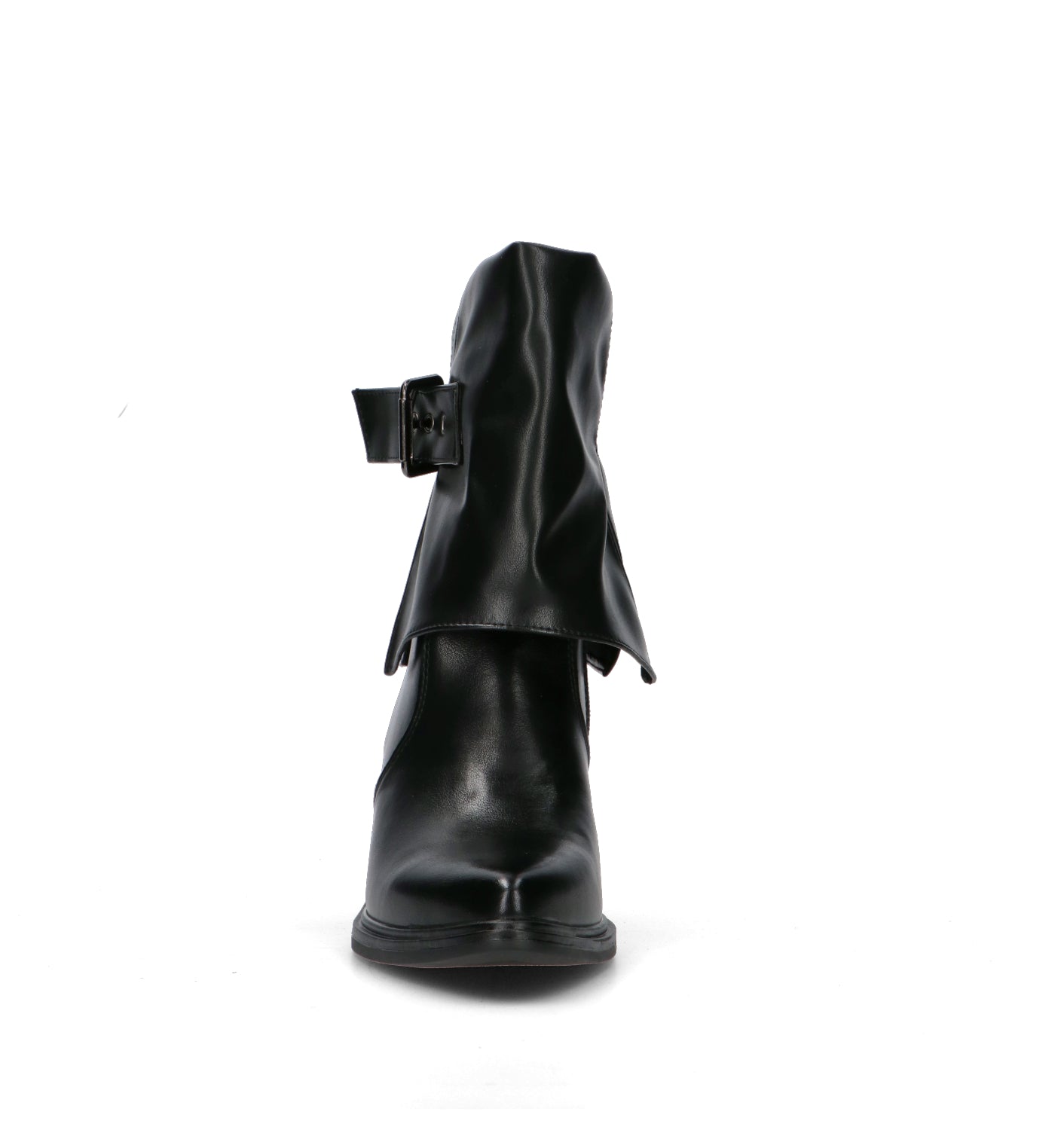 FRICKY Tronchetto donna nero in pelle