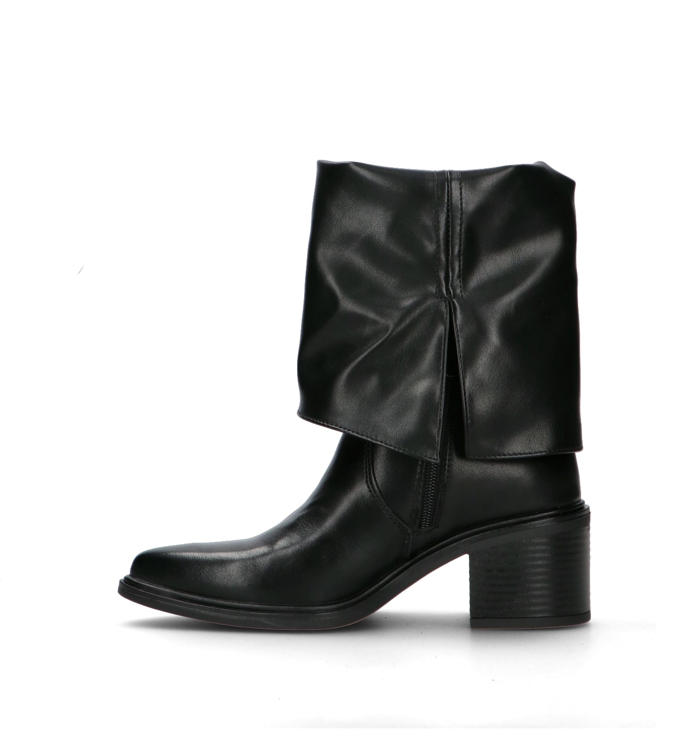 FRICKY Tronchetto donna nero in pelle