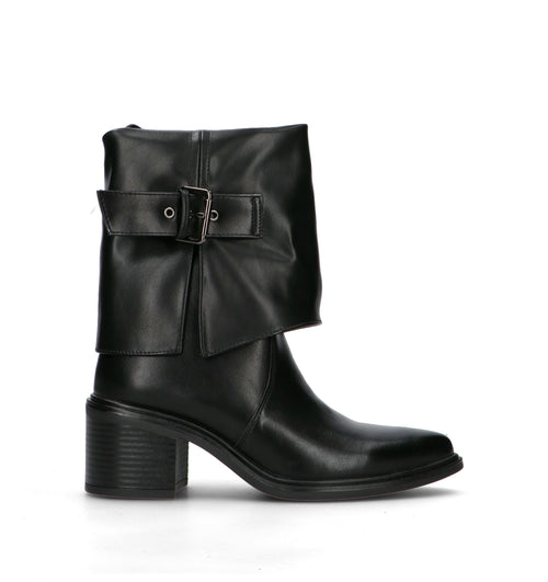 FRICKY Tronchetto donna nero in pelle