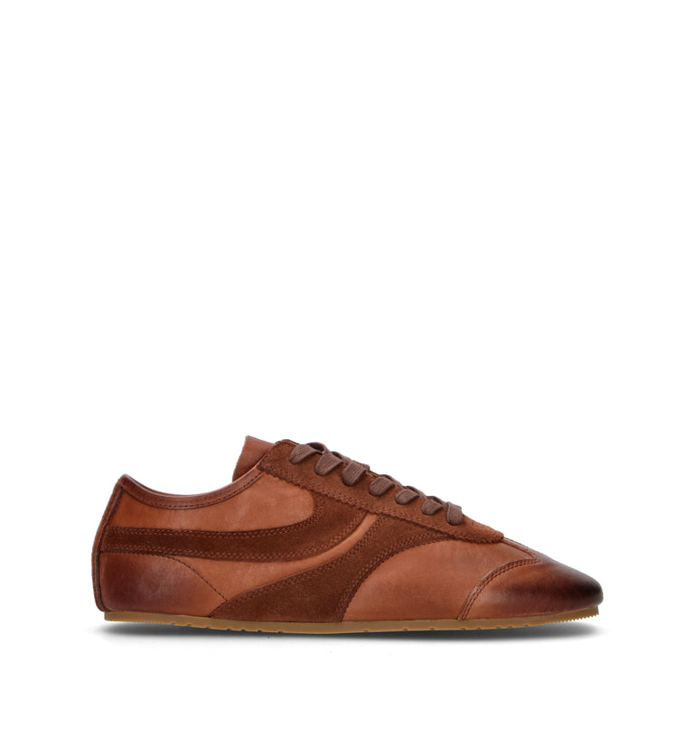 FRICKY Sneaker uomo marrone in pelle