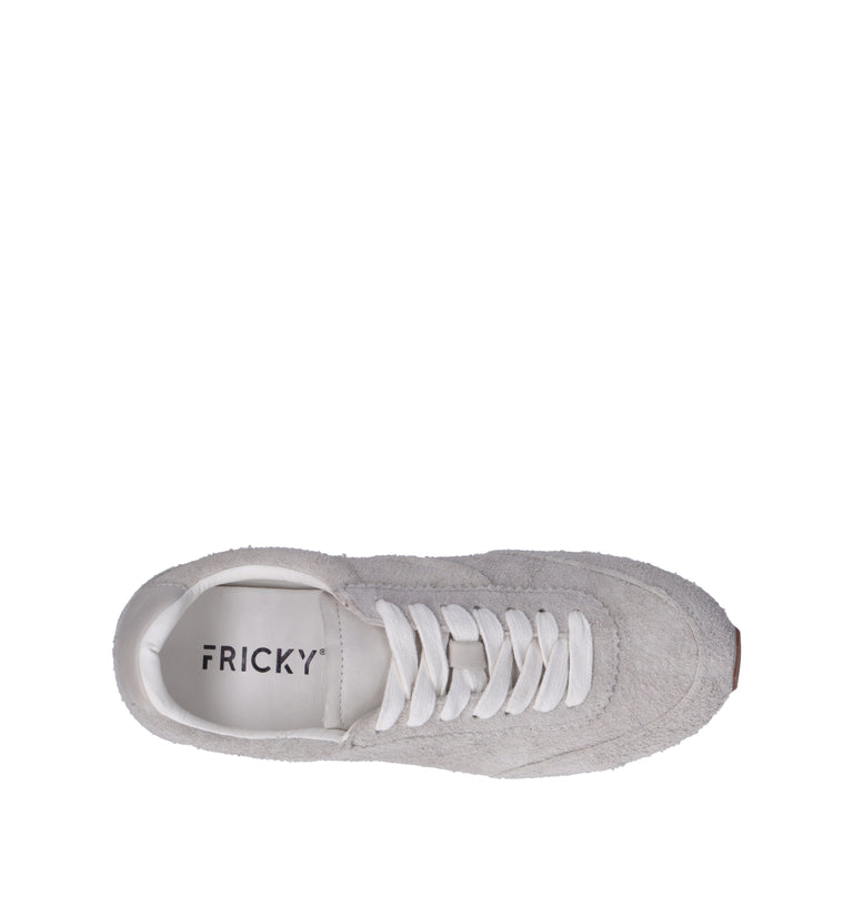 FRICKY Sneaker donna bianca in suede