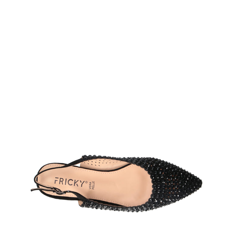 FRICKY Slingback donna nera