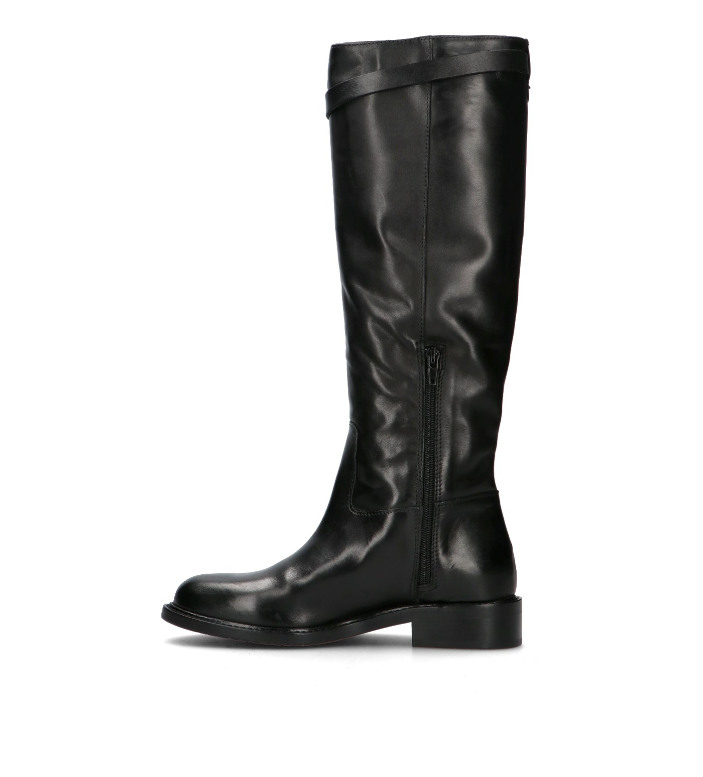 FRICKY Stivale donna nero in pelle