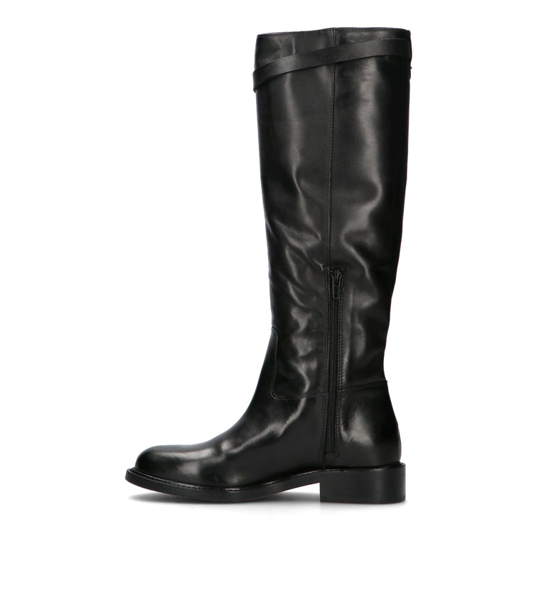 FRICKY Stivale donna nero in pelle