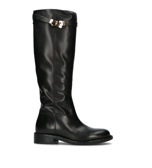 FRICKY Stivale donna nero in pelle