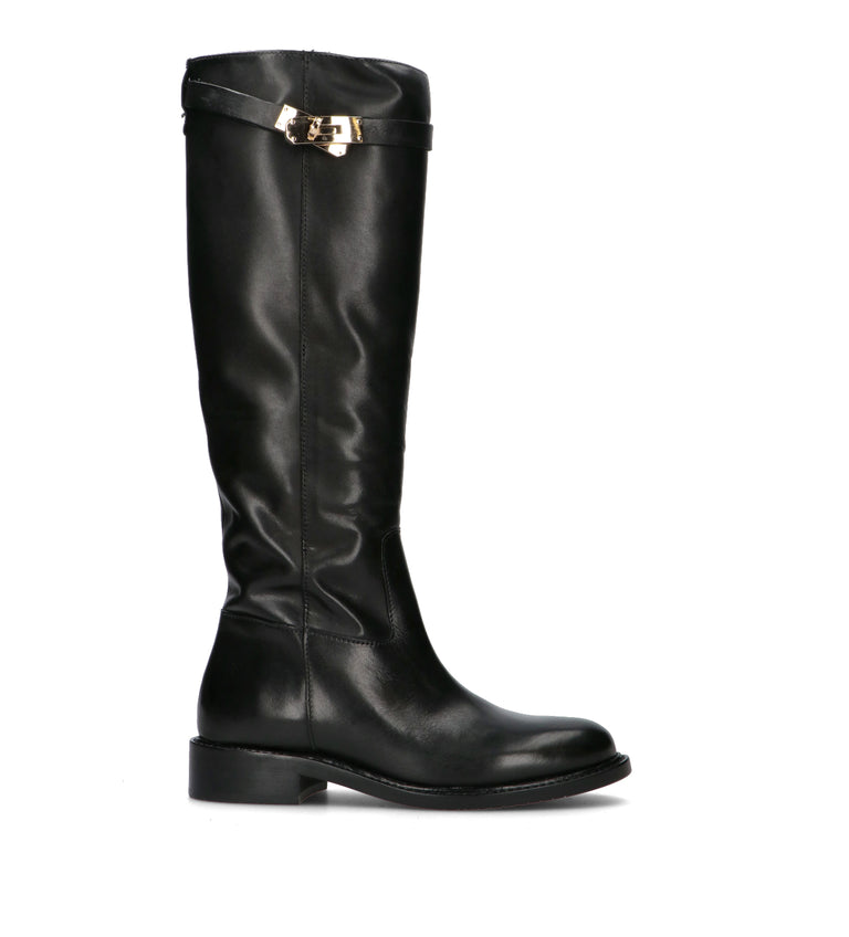 FRICKY Stivale donna nero in pelle