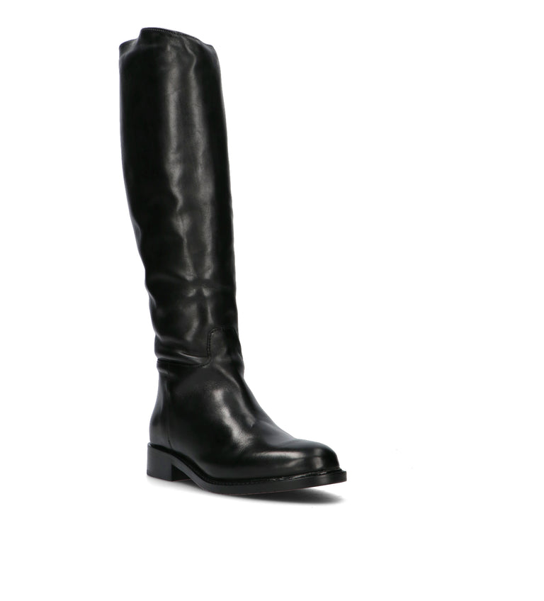 FRICKY Stivale donna nero in pelle