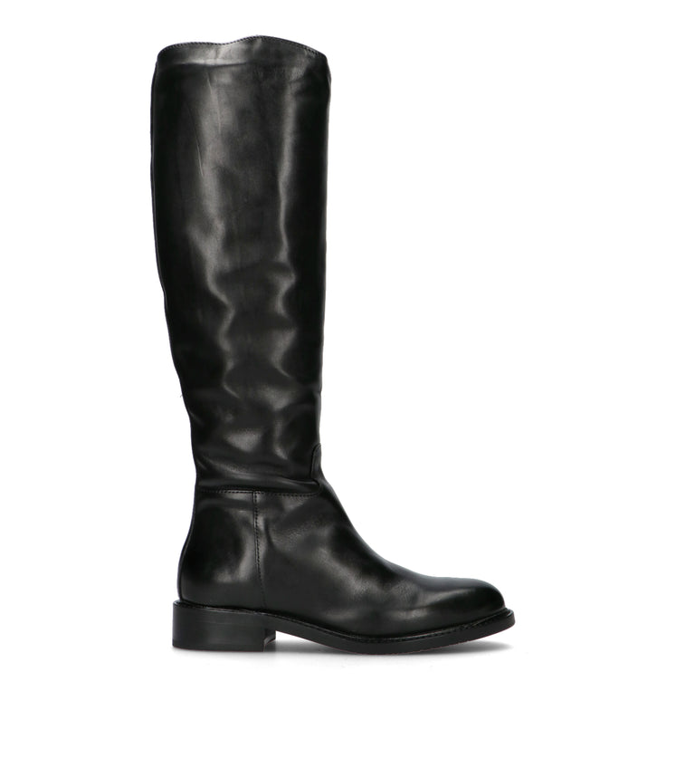 FRICKY Stivale donna nero in pelle