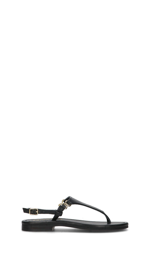 FRICKY Sandalo donna nero in pelle