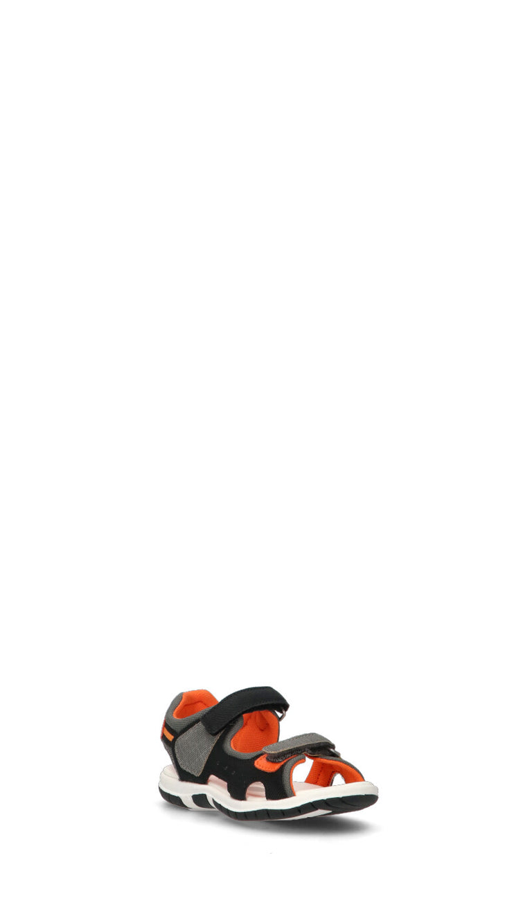 CHICCO Sandalo bimbo nero/arancio